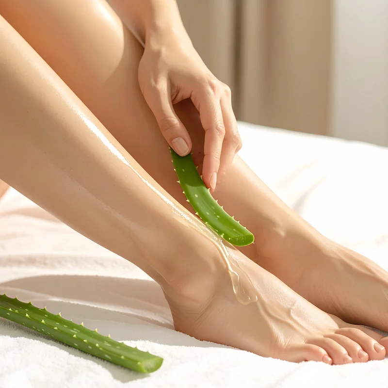 Soin à l'aloe vera après épilation
